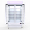 Thermaster 1000L Two Glass Door Colourbond Upright Drink Fridge White LG-1000P