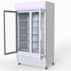 Thermaster 1000L Two Glass Door Colourbond Upright Drink Fridge White LG-1000P