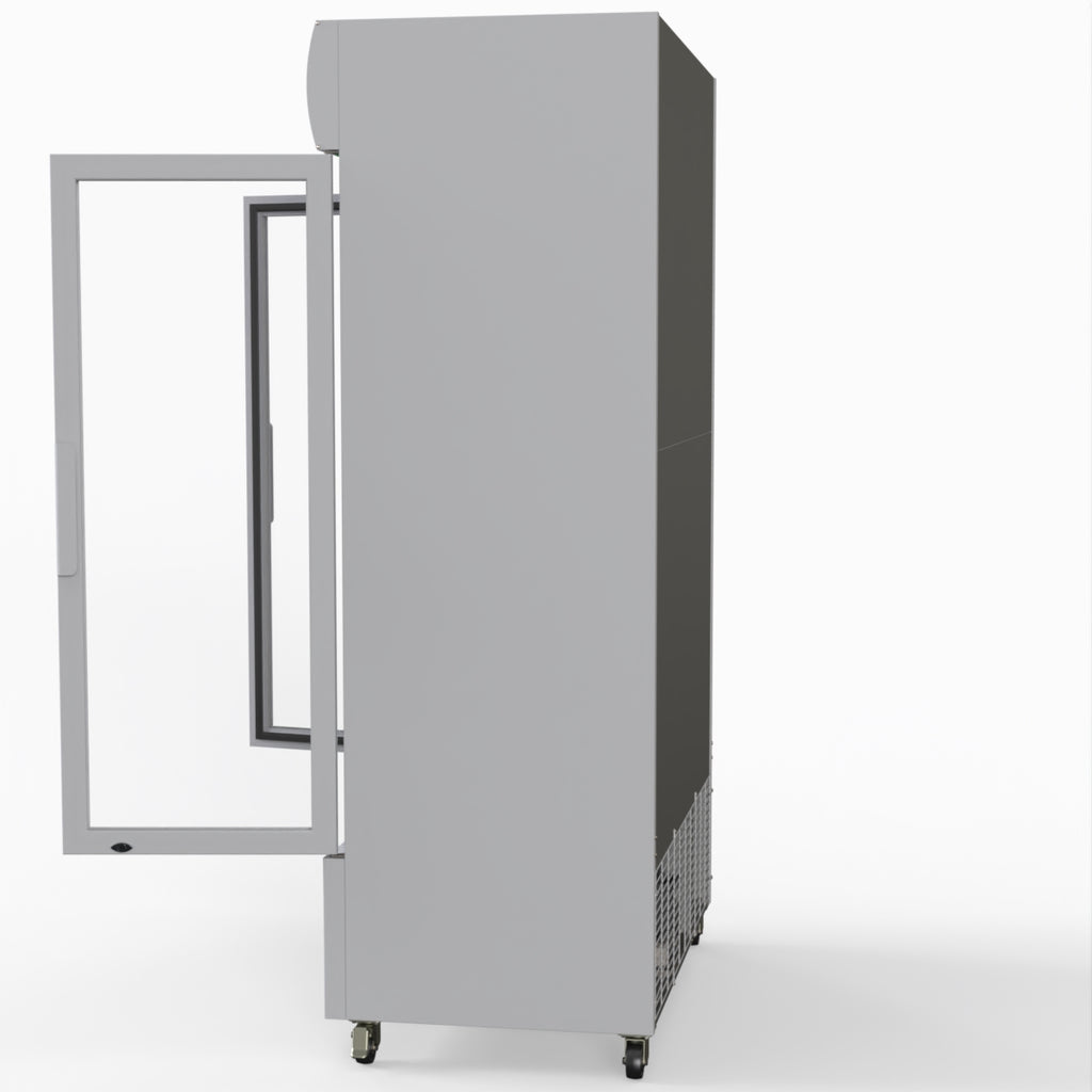 Thermaster 1000L Two Glass Door Colourbond Upright Drink Fridge White LG-1000P