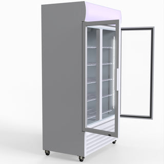 1000L Colourbond Upright Beverage Fridge 2 Doors White - Thermaster LG-1000P