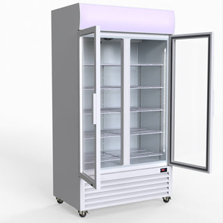 1000L Colourbond Upright Beverage Fridge 2 Doors White - Thermaster LG-1000P