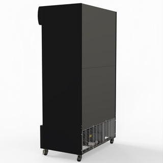 1000L Two Sliding Glass Door Colourbond Upright Drink Fridge Black - Thermaster LG-1000SDBP