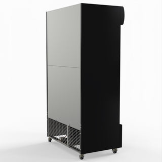 1000L Two Sliding Glass Door Colourbond Upright Drink Fridge Black - Thermaster LG-1000SDBP