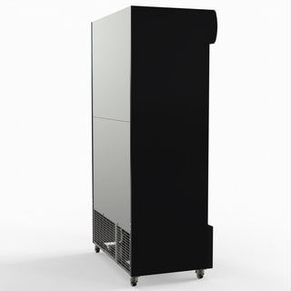 1000L Two Sliding Glass Door Colourbond Upright Drink Fridge Black - Thermaster LG-1000SDBP