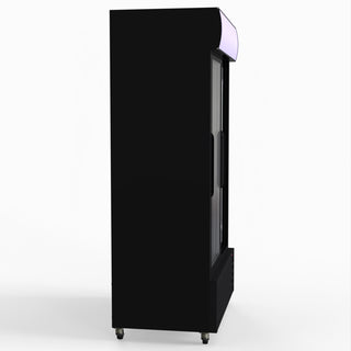 1000L Two Sliding Glass Door Colourbond Upright Drink Fridge Black - Thermaster LG-1000SDBP