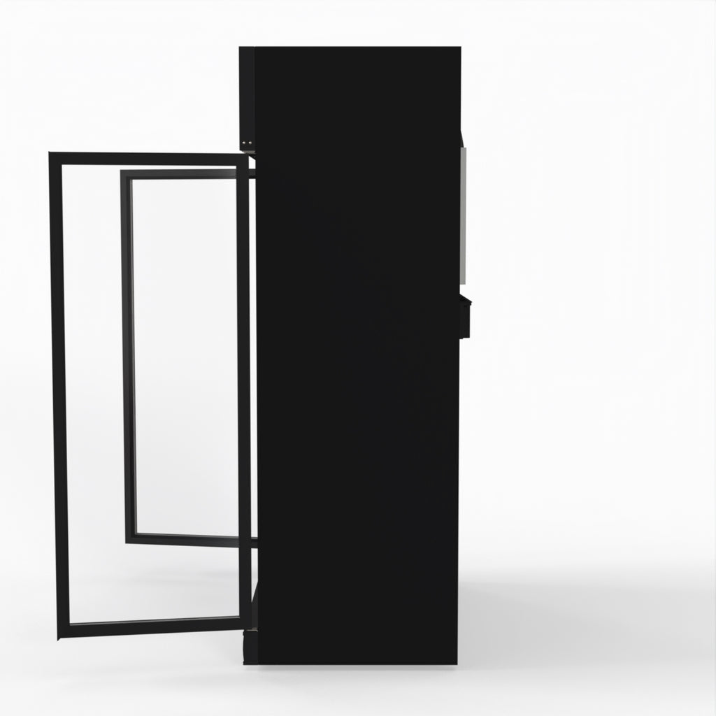 1006L Black Upright Double Glass Door Freezer - Thermaster LG-1006DF