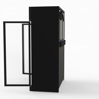 1006L Black Upright Double Glass Door Freezer - Thermaster LG-1006DF