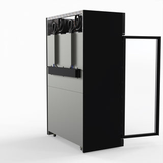 1006L Black Upright Double Glass Door Freezer - Thermaster LG-1006DF