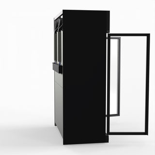 1006L Black Upright Double Glass Door Freezer - Thermaster LG-1006DF