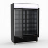 Thermaster 1200L Two Glass Door Colourbond Upright Drink Fridge Black LG-1200BP