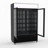 Thermaster 1200L Two Glass Door Colourbond Upright Drink Fridge Black LG-1200BP