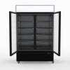 Thermaster 1200L Two Glass Door Colourbond Upright Drink Fridge Black LG-1200BP