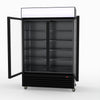 Thermaster 1200L Two Glass Door Colourbond Upright Drink Fridge Black LG-1200BP