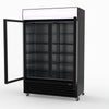 Thermaster 1200L Two Glass Door Colourbond Upright Drink Fridge Black LG-1200BP