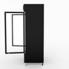 Thermaster 1200L Two Glass Door Colourbond Upright Drink Fridge Black LG-1200BP