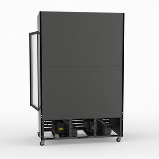 Thermaster 1200L Two Glass Door Colourbond Upright Drink Fridge Black LG-1200BP