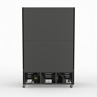 Thermaster 1200L Two Glass Door Colourbond Upright Drink Fridge Black LG-1200BP