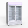Thermaster 1200L Two Glass Door Colourbond Upright Drink Fridge White LG-1200P