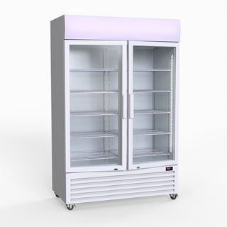 1200L Large Two Glass Door Colourbond Upright Drink Fridge - Thermaster LG-1200P