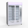 Thermaster 1200L Two Glass Door Colourbond Upright Drink Fridge White LG-1200P