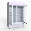Thermaster 1200L Two Glass Door Colourbond Upright Drink Fridge White LG-1200P