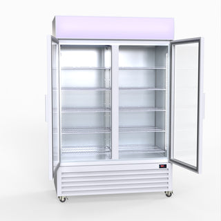 1200L Large Two Glass Door Colourbond Upright Drink Fridge - Thermaster LG-1200P