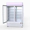 Thermaster 1200L Two Glass Door Colourbond Upright Drink Fridge White LG-1200P