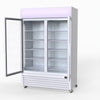 Thermaster 1200L Two Glass Door Colourbond Upright Drink Fridge White LG-1200P