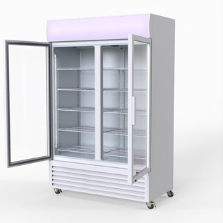 1200L Large Two Glass Door Colourbond Upright Drink Fridge - Thermaster LG-1200P