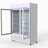 Thermaster 1200L Two Glass Door Colourbond Upright Drink Fridge White LG-1200P