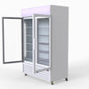 Thermaster 1200L Two Glass Door Colourbond Upright Drink Fridge White LG-1200P