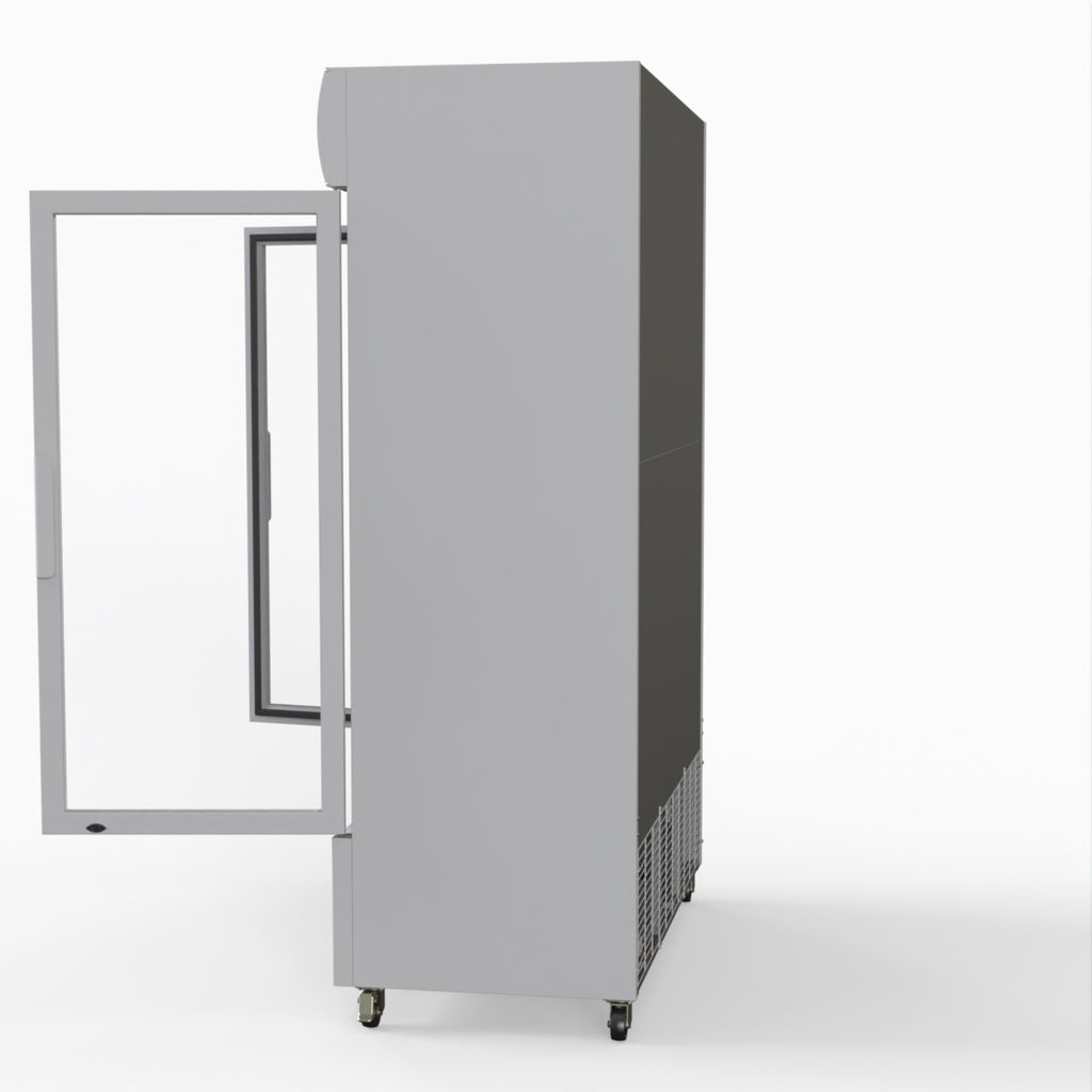 Thermaster 1200L Two Glass Door Colourbond Upright Drink Fridge White LG-1200P