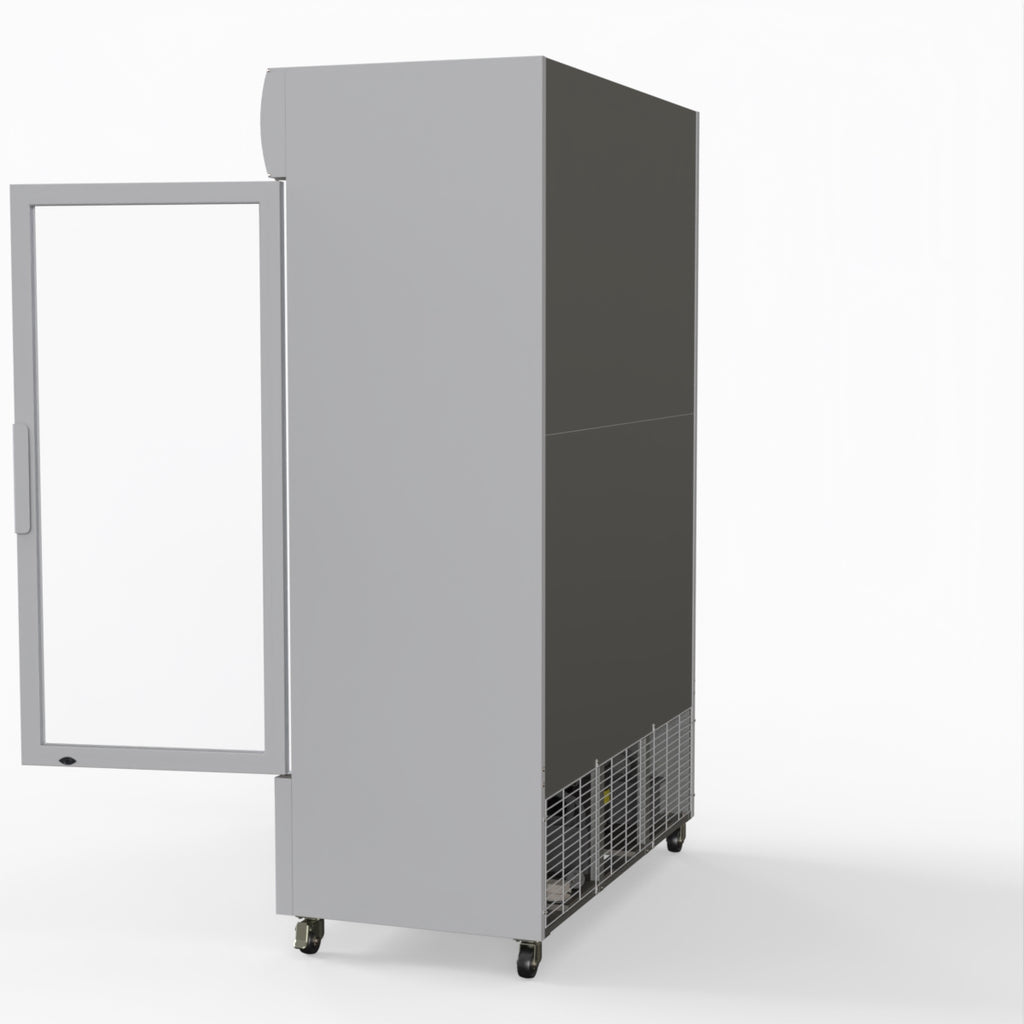 Thermaster 1200L Two Glass Door Colourbond Upright Drink Fridge White LG-1200P