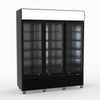 Thermaster 1200L 3 Glass Door Colourbond Upright Drink Fridge Black LG-1203BP