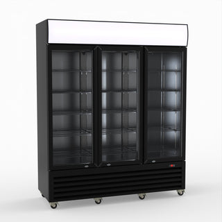 Thermaster Three Glass Door Colourbond Upright Drink Fridge LG-1203BP