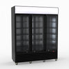 Thermaster 1200L 3 Glass Door Colourbond Upright Drink Fridge Black LG-1203BP