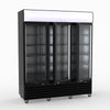 Thermaster 1200L 3 Glass Door Colourbond Upright Drink Fridge Black LG-1203BP
