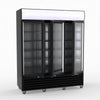 Thermaster 1200L 3 Glass Door Colourbond Upright Drink Fridge Black LG-1203BP