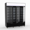 Thermaster 1200L 3 Glass Door Colourbond Upright Drink Fridge Black LG-1203BP