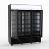 Thermaster 1200L 3 Glass Door Colourbond Upright Drink Fridge Black LG-1203BP