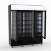 Thermaster 1200L 3 Glass Door Colourbond Upright Drink Fridge Black LG-1203BP