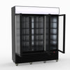 Thermaster 1200L 3 Glass Door Colourbond Upright Drink Fridge Black LG-1203BP