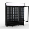 Thermaster 1200L 3 Glass Door Colourbond Upright Drink Fridge Black LG-1203BP
