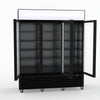 Thermaster 1200L 3 Glass Door Colourbond Upright Drink Fridge Black LG-1203BP