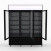 Thermaster 1200L 3 Glass Door Colourbond Upright Drink Fridge Black LG-1203BP