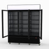 Thermaster 1200L 3 Glass Door Colourbond Upright Drink Fridge Black LG-1203BP
