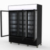 Thermaster 1200L 3 Glass Door Colourbond Upright Drink Fridge Black LG-1203BP