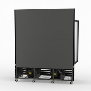 Thermaster 1200L 3 Glass Door Colourbond Upright Drink Fridge Black LG-1203BP