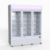 Thermaster 1200L 3 Glass Door Colourbond Upright Drink Fridge White LG-1203P