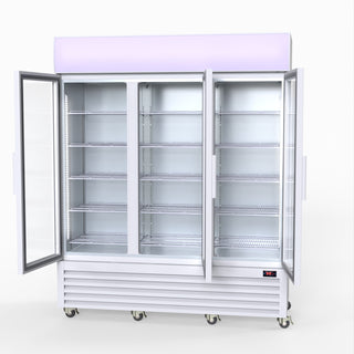 1200L Three Glass Door Colourbond Upright Drink Fridge - Thermaster LG-1203P